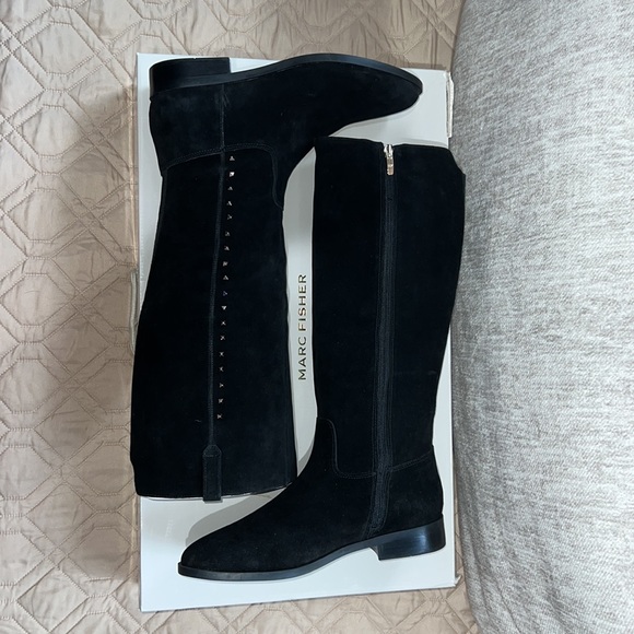 NWT Marc Fisher Black Suede Boots - Picture 7 of 10